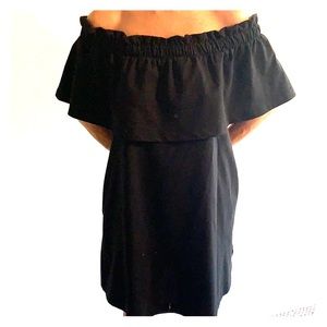 Black off the shoulder dress